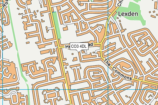CO3 4DL map - OS VectorMap District (Ordnance Survey)