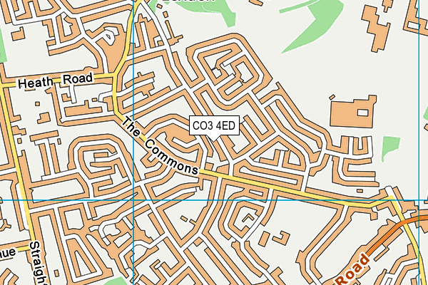 CO3 4ED map - OS VectorMap District (Ordnance Survey)