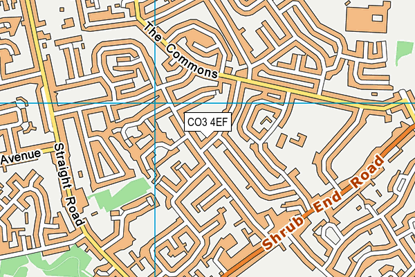 CO3 4EF map - OS VectorMap District (Ordnance Survey)