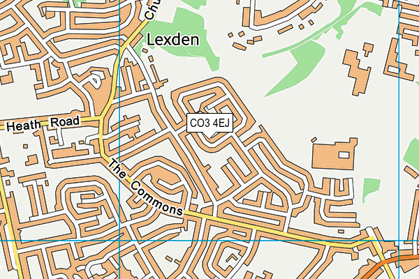 CO3 4EJ map - OS VectorMap District (Ordnance Survey)