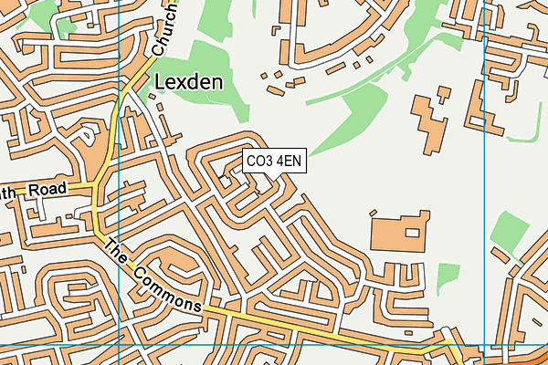 CO3 4EN map - OS VectorMap District (Ordnance Survey)