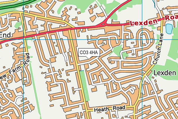 CO3 4HA map - OS VectorMap District (Ordnance Survey)