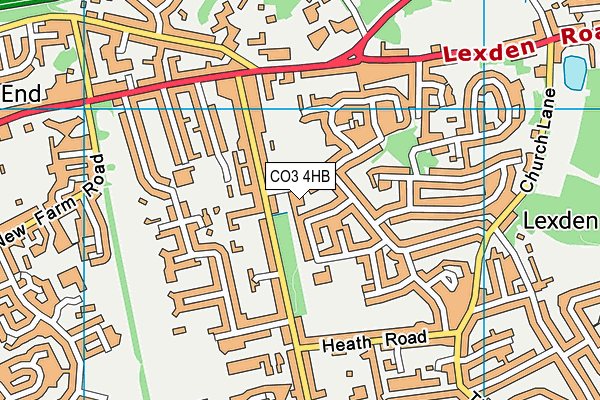 CO3 4HB map - OS VectorMap District (Ordnance Survey)