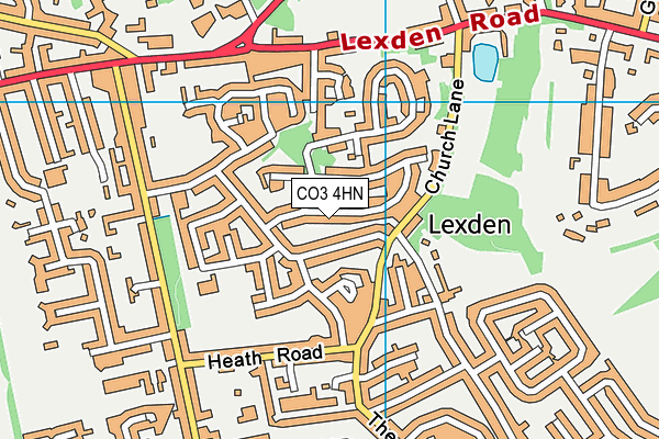 CO3 4HN map - OS VectorMap District (Ordnance Survey)