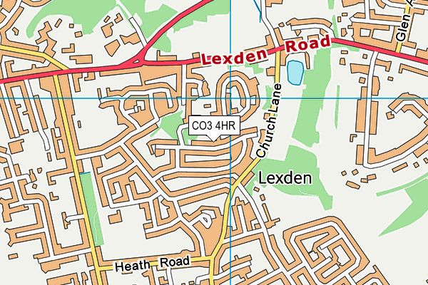 CO3 4HR map - OS VectorMap District (Ordnance Survey)