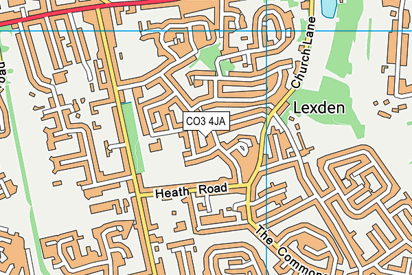 CO3 4JA map - OS VectorMap District (Ordnance Survey)