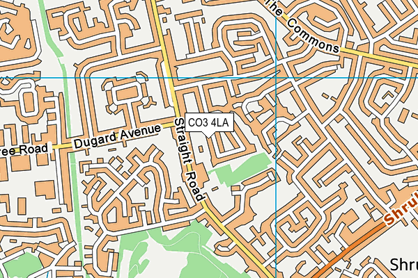 CO3 4LA map - OS VectorMap District (Ordnance Survey)