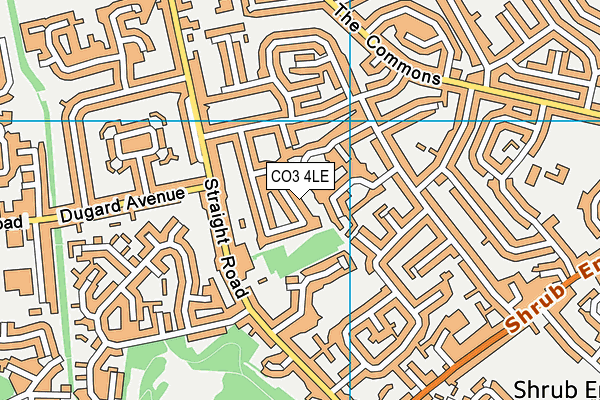 CO3 4LE map - OS VectorMap District (Ordnance Survey)