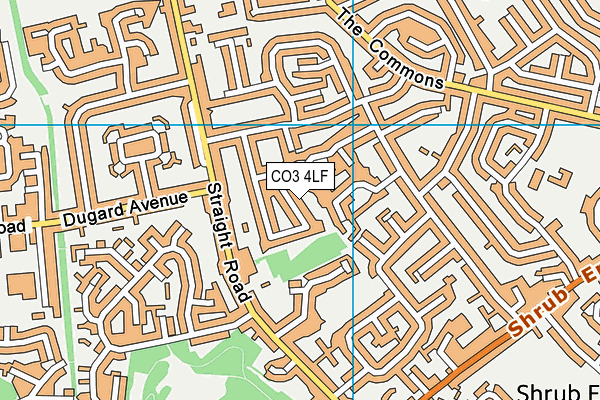 CO3 4LF map - OS VectorMap District (Ordnance Survey)
