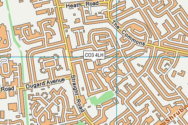 CO3 4LH map - OS VectorMap District (Ordnance Survey)