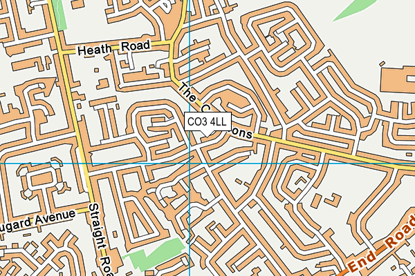 CO3 4LL map - OS VectorMap District (Ordnance Survey)
