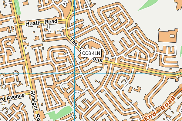 CO3 4LN map - OS VectorMap District (Ordnance Survey)