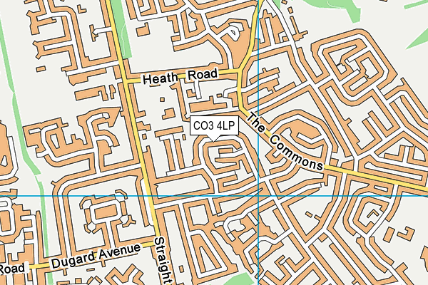 CO3 4LP map - OS VectorMap District (Ordnance Survey)