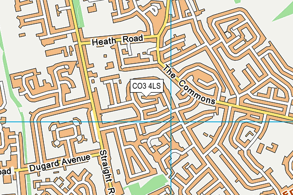 CO3 4LS map - OS VectorMap District (Ordnance Survey)