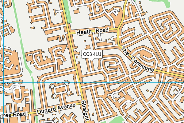 CO3 4LU map - OS VectorMap District (Ordnance Survey)