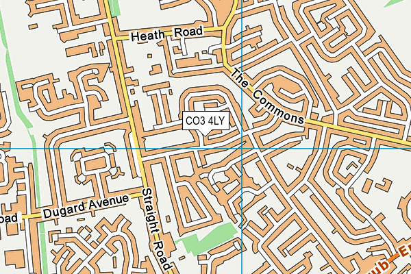 CO3 4LY map - OS VectorMap District (Ordnance Survey)