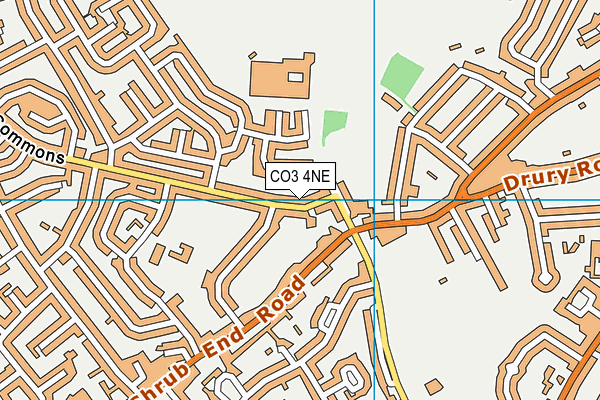 CO3 4NE map - OS VectorMap District (Ordnance Survey)