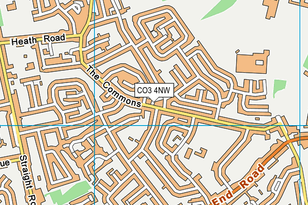 CO3 4NW map - OS VectorMap District (Ordnance Survey)