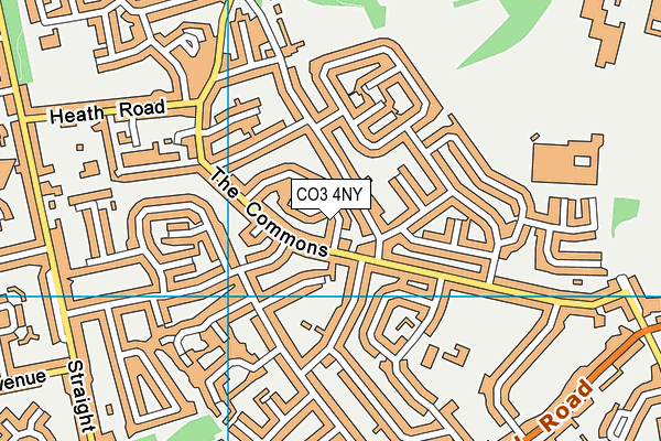 CO3 4NY map - OS VectorMap District (Ordnance Survey)