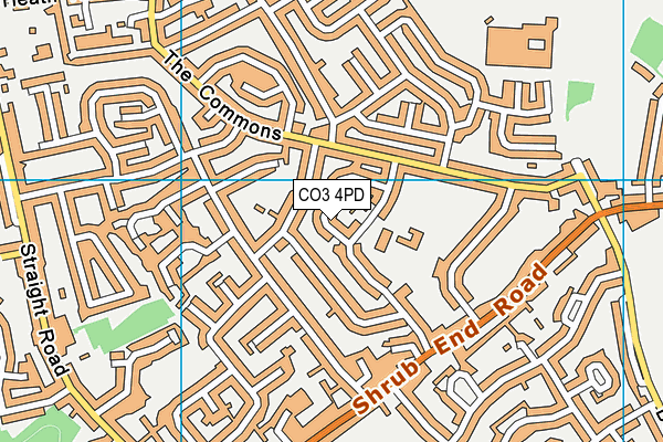 CO3 4PD map - OS VectorMap District (Ordnance Survey)