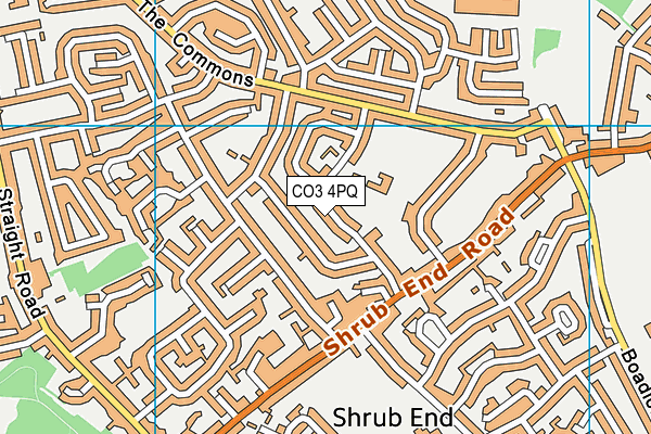 CO3 4PQ map - OS VectorMap District (Ordnance Survey)