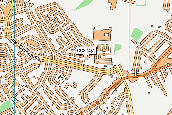 CO3 4QA map - OS VectorMap District (Ordnance Survey)