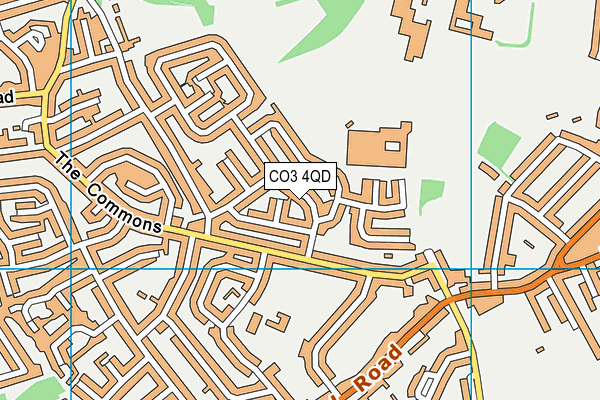 CO3 4QD map - OS VectorMap District (Ordnance Survey)