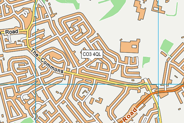 CO3 4QL map - OS VectorMap District (Ordnance Survey)