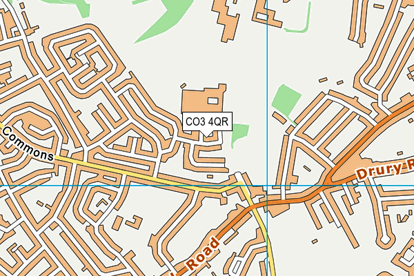 CO3 4QR map - OS VectorMap District (Ordnance Survey)