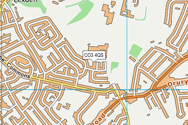 Philip Morant School and College map (CO3 4QS) - OS VectorMap District (Ordnance Survey)