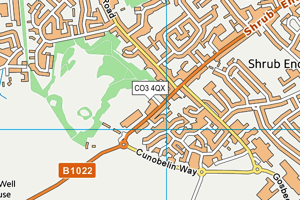 CO3 4QX map - OS VectorMap District (Ordnance Survey)