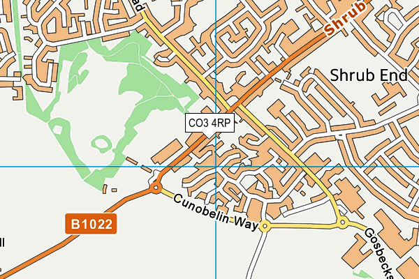 CO3 4RP map - OS VectorMap District (Ordnance Survey)