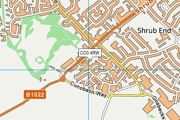 CO3 4RW map - OS VectorMap District (Ordnance Survey)