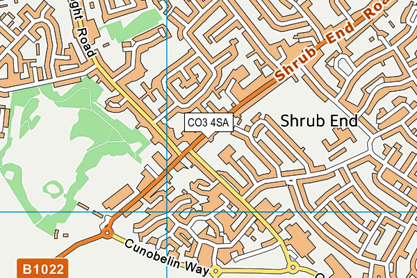 CO3 4SA map - OS VectorMap District (Ordnance Survey)