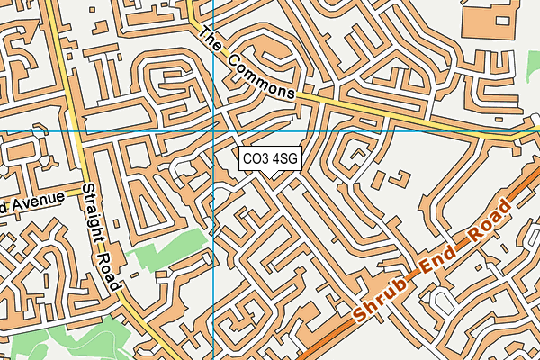 CO3 4SG map - OS VectorMap District (Ordnance Survey)