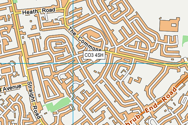 CO3 4SH map - OS VectorMap District (Ordnance Survey)
