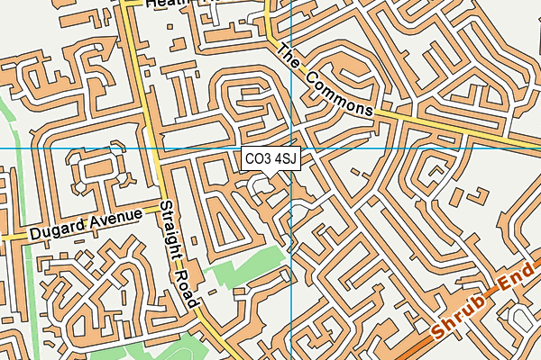 CO3 4SJ map - OS VectorMap District (Ordnance Survey)