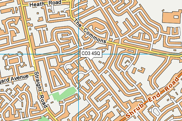 CO3 4SQ map - OS VectorMap District (Ordnance Survey)