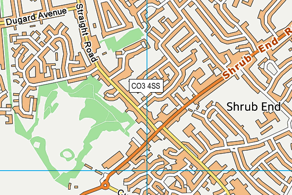 CO3 4SS map - OS VectorMap District (Ordnance Survey)