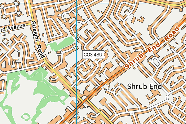CO3 4SU map - OS VectorMap District (Ordnance Survey)