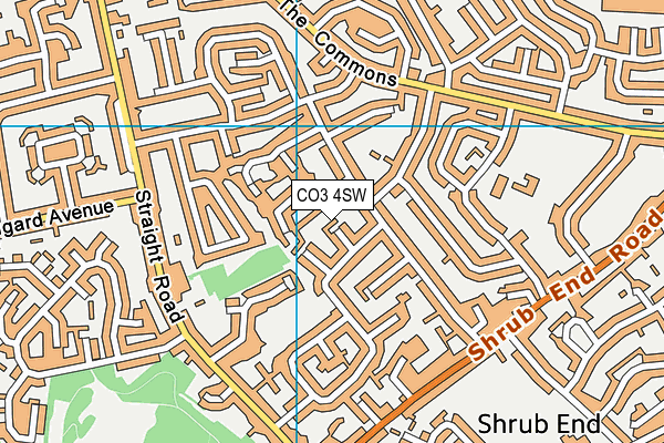 CO3 4SW map - OS VectorMap District (Ordnance Survey)