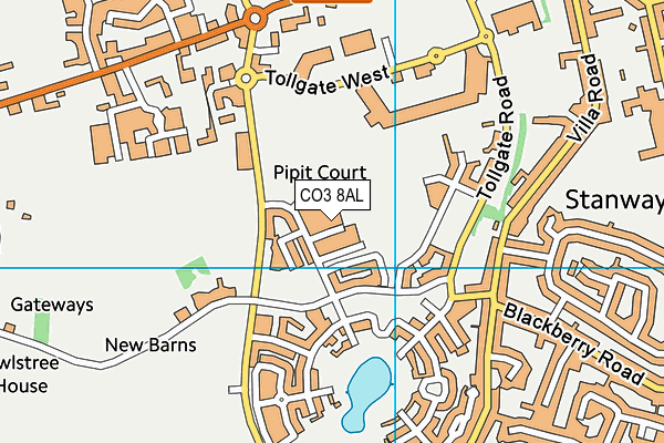 CO3 8AL map - OS VectorMap District (Ordnance Survey)