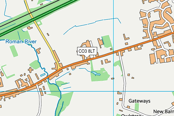 CO3 8LT map - OS VectorMap District (Ordnance Survey)