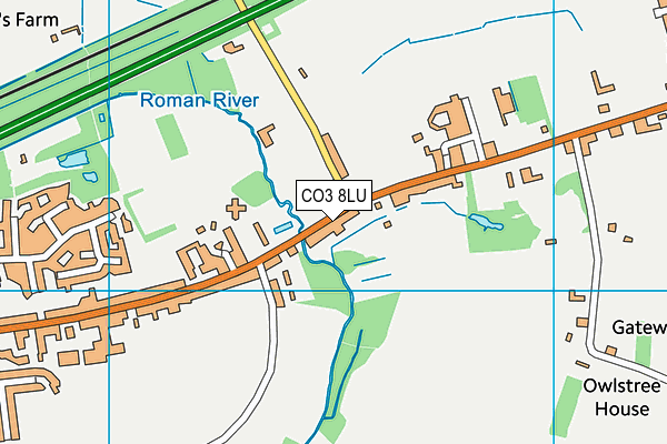 CO3 8LU map - OS VectorMap District (Ordnance Survey)