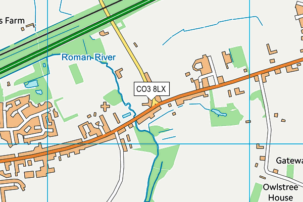 CO3 8LX map - OS VectorMap District (Ordnance Survey)
