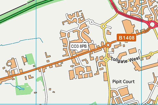CO3 8PB map - OS VectorMap District (Ordnance Survey)