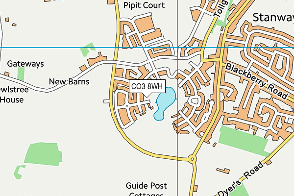 CO3 8WH map - OS VectorMap District (Ordnance Survey)