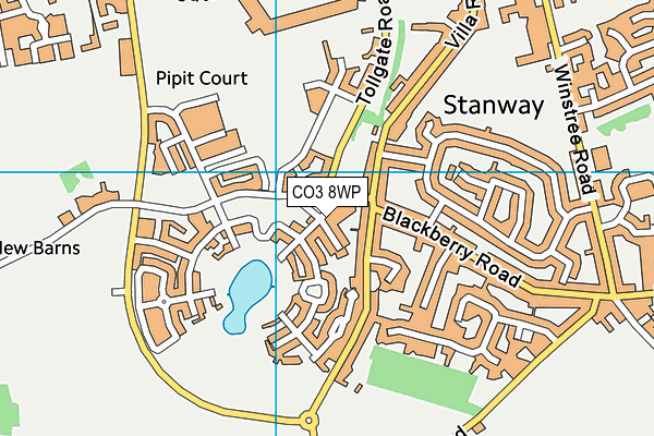 CO3 8WP map - OS VectorMap District (Ordnance Survey)