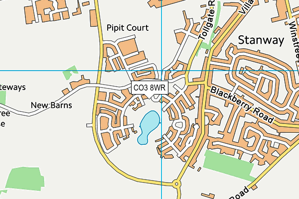 CO3 8WR map - OS VectorMap District (Ordnance Survey)