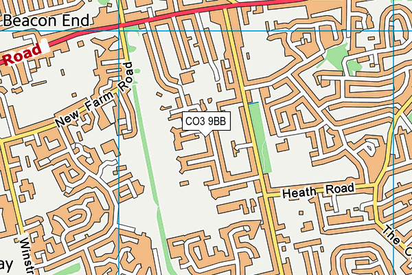 CO3 9BB map - OS VectorMap District (Ordnance Survey)